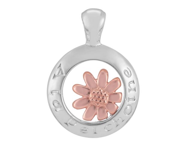 Sterling Silver & 9ct Rose Gold Daisy Pendant (A La Perchoine)