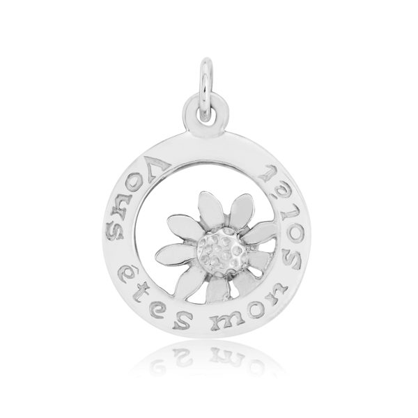 Sterling Silver Daisy Charm/Pendant (You Are My Sunshine)