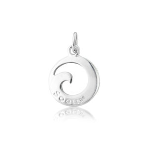 Sterling Silver Wave Charm/ Pendant (Sister)