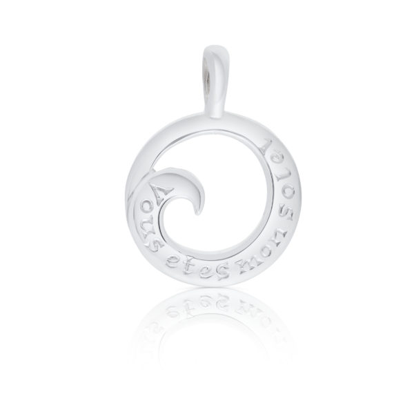 Sterling Silver HW Wave Pendant (You Are My Sunshine)