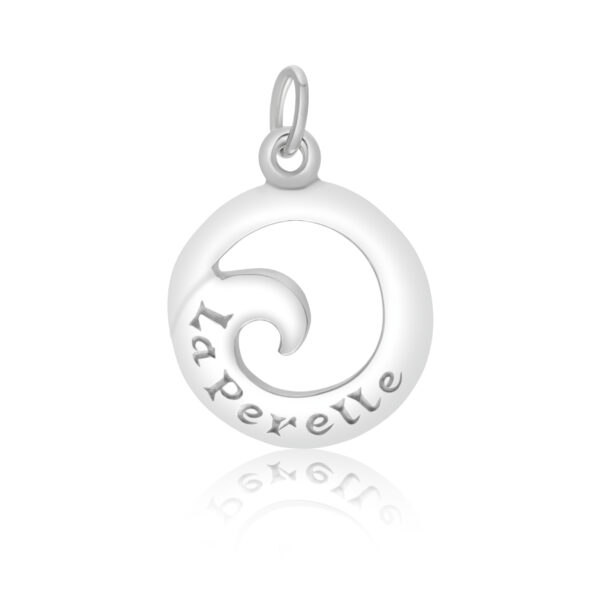 Sterling Silver Perelle Wave Charm/Pendant (Beaches/Bays)