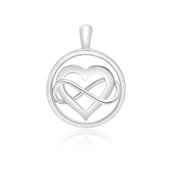 Sterling Silver Infinity Heart Pendant (Forever In My heart)
