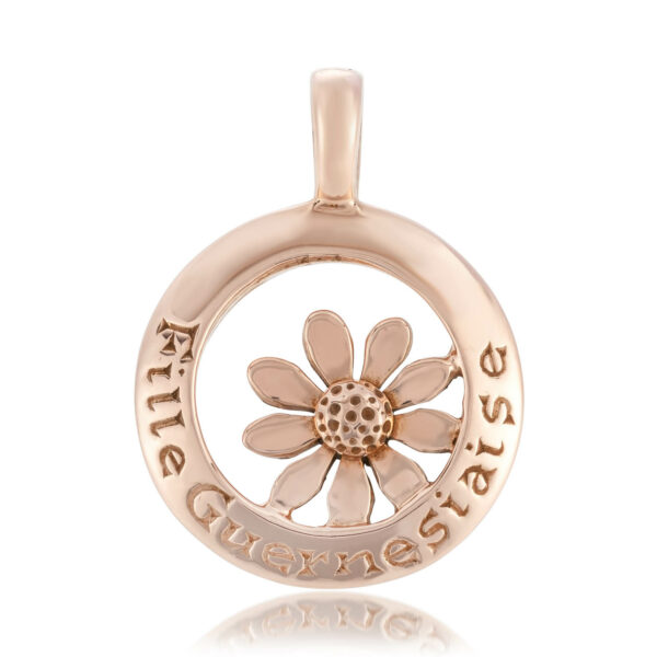 9ct Rose Gold Daisy Pendant (Guernsey Girl)