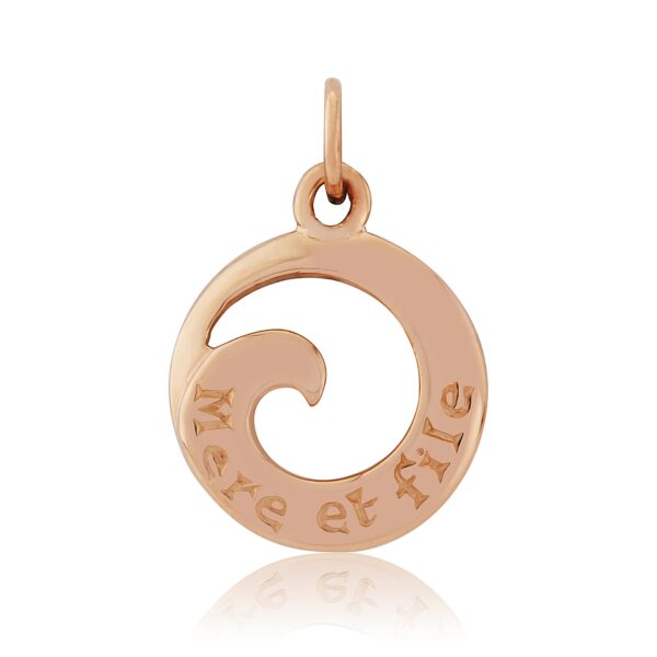 9ct Rose Gold Wave Charm/Pendant (Mother & Daughter)