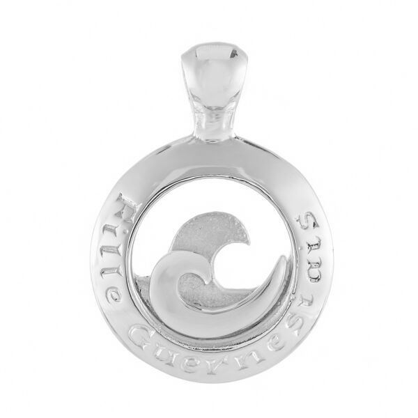 Sterling Silver Double Wave Pendant (Guernsey Girl)
