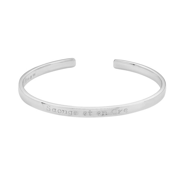 Sterling Silver Bangle (Dream & Believe)
