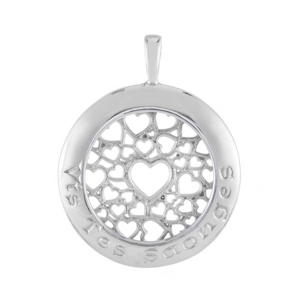 Sterling Silver Multi Heart Pendant (Live Your Dreams)