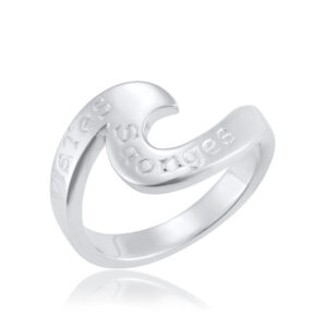 Sterling Silver Wave Ring (Live Your Dreams)