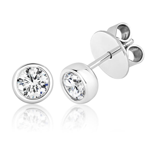 STERLING SILVER 5MM RUBOVER STUDS (LAPIDARY)
