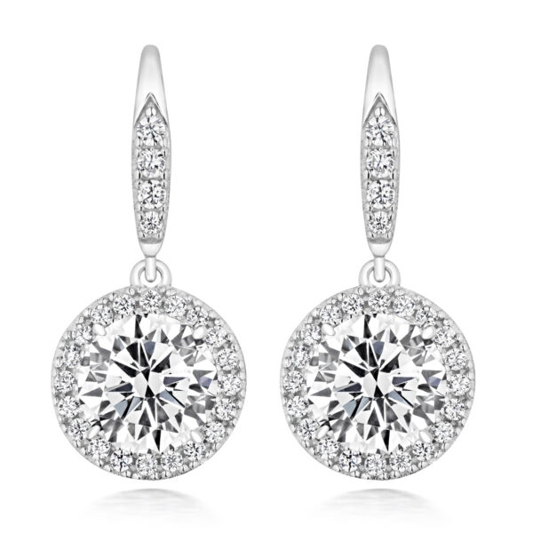 THL LEG0030 SIL/CZ HALO DROPS