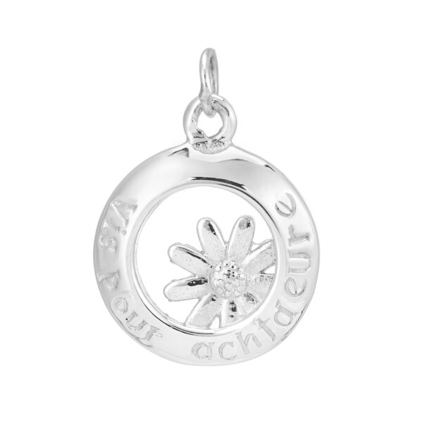 Sterling Silver HW Daisy Charm/Pendant (Live For The Moment)
