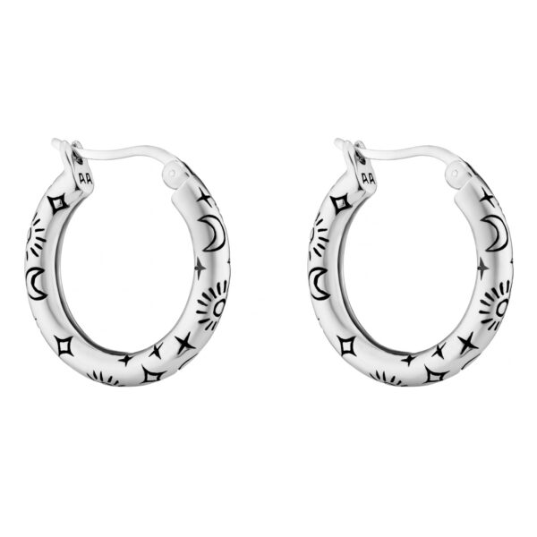 TWILIGHT - Sterling Silver Hoops