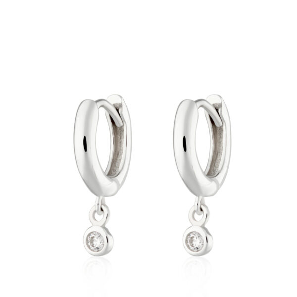 SP SPESSS165 SIL/CZ SINGLE DROP SPARKLE