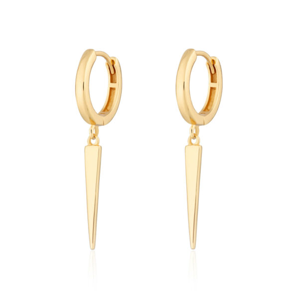 Spike Hoop Earrings (Gold Plated)