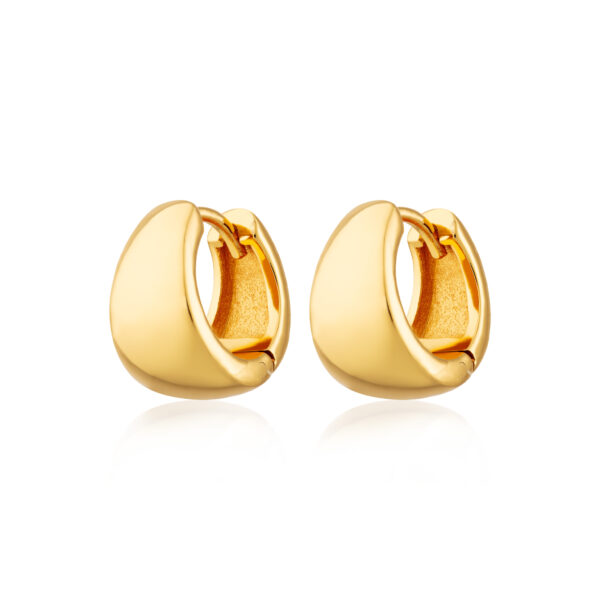 Bermuda Triangle Huggie Earrings (Gold Plated)