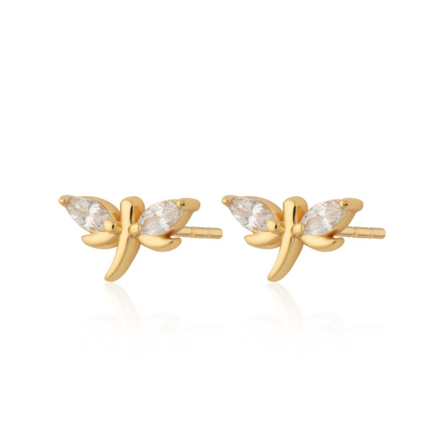 Dragonfly Stud Earrings (Gold Plated)