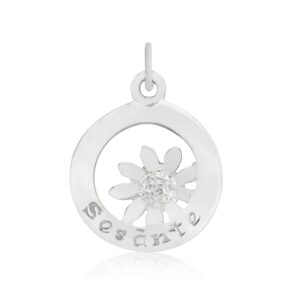 Sterling Silver Daisy Charm/Pendant (60)