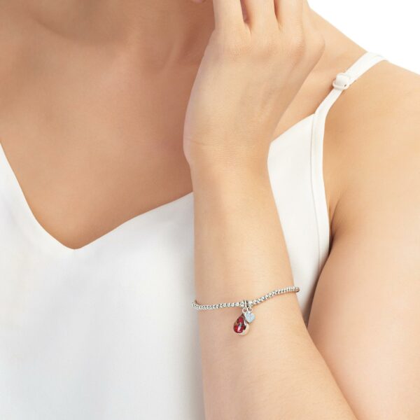 STERLING SILVER ELASTICATED POPPY BRACELET - Image 2