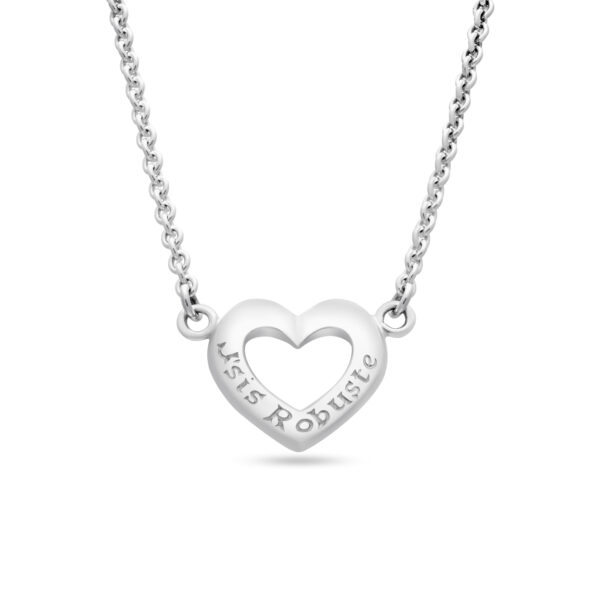 Sterling Silver I Am Resilient Heart Pendant