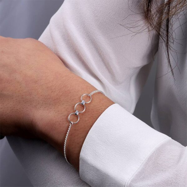 Silver 30th Birthday Circle Bracelet - Image 2