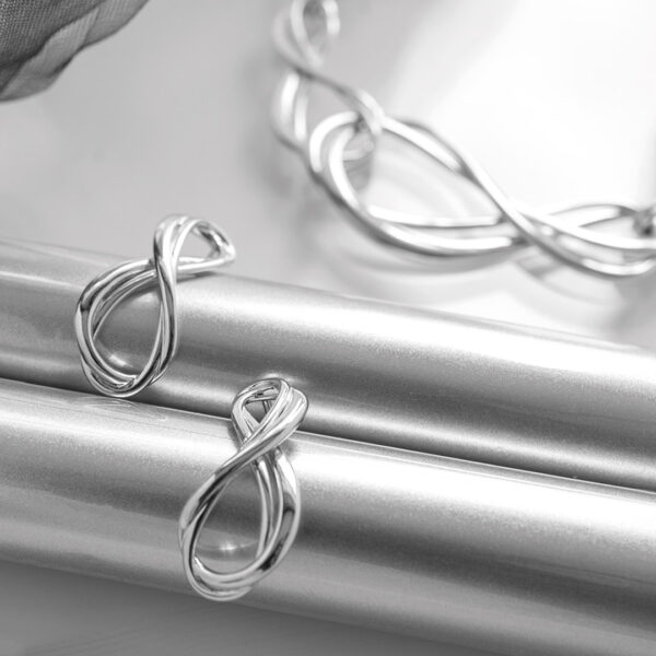 Infinity Grande Stud Earrings - Image 2