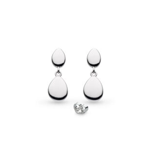 Pebble Twin Droplet Drop Earrings