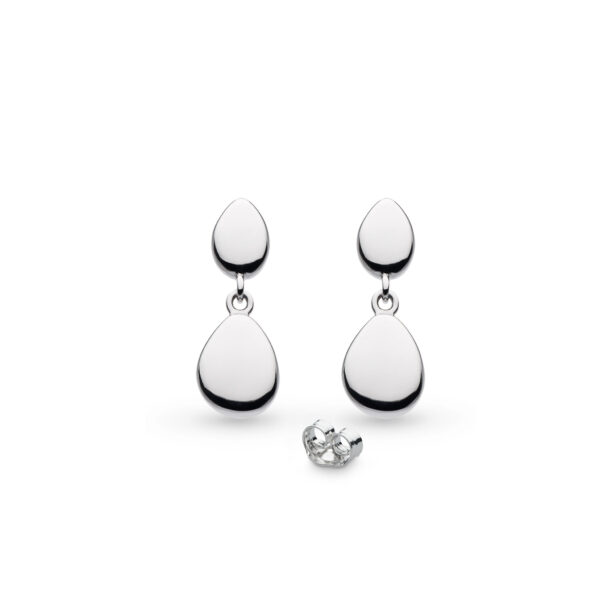 Pebble Twin Droplet Drop Earrings
