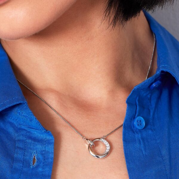 Bevel Cirque Link Pavé Necklace - Image 3