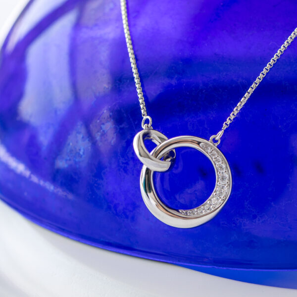 Bevel Cirque Link Pavé Necklace - Image 2