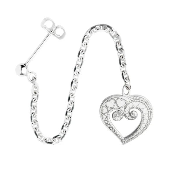 Heart of Hearts Long Drop Earring