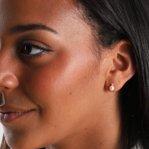 'Thank You' Pearl Earrings Silver Gold Plated - Image 2