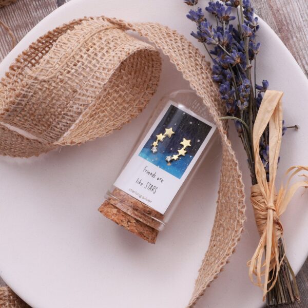 Friends Are Stars..Four Stars Earrings Gold