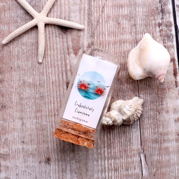 CRYSTAL CRAB EARRINGS