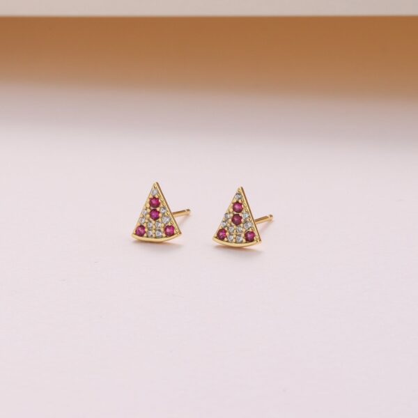 Slice Of My Heart Crystal Pizza Earrings In A Bottle - Image 2