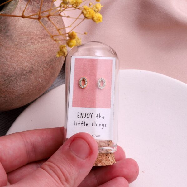 Enjoy Little Things Crystal Zero Earrings In A Bottle