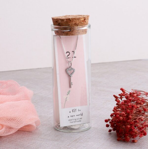 '21' A Key To Discovery Necklace Silver