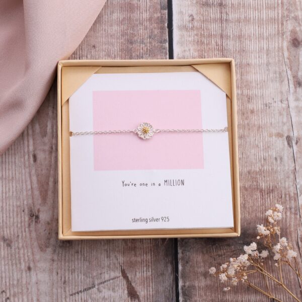 One In A Million Daisy Bracelet On Card