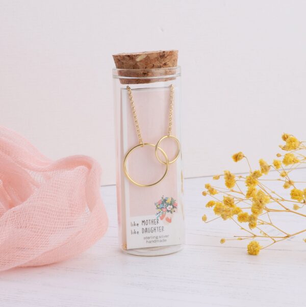 Mother And Daughter Necklace Gold