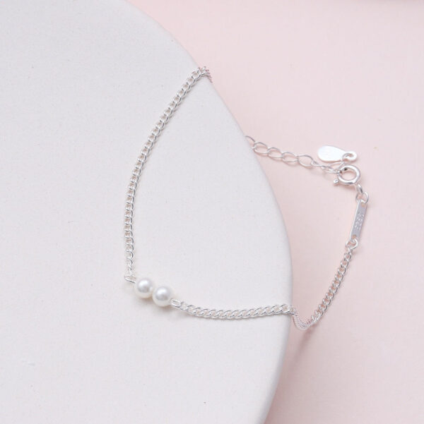Sisters Two Peas In A Pod Two Pearl Bracelet - Image 2
