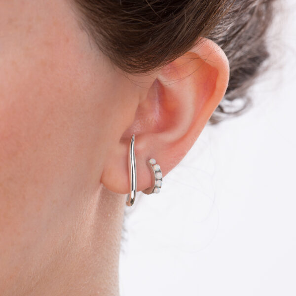 OPAL HUGGIE EARRINGS - Image 2
