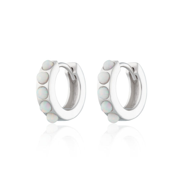 OPAL HUGGIE EARRINGS
