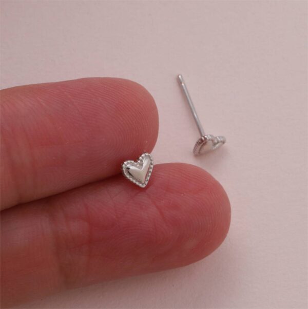 Sending You Love Heart Earrings Silver - Image 3