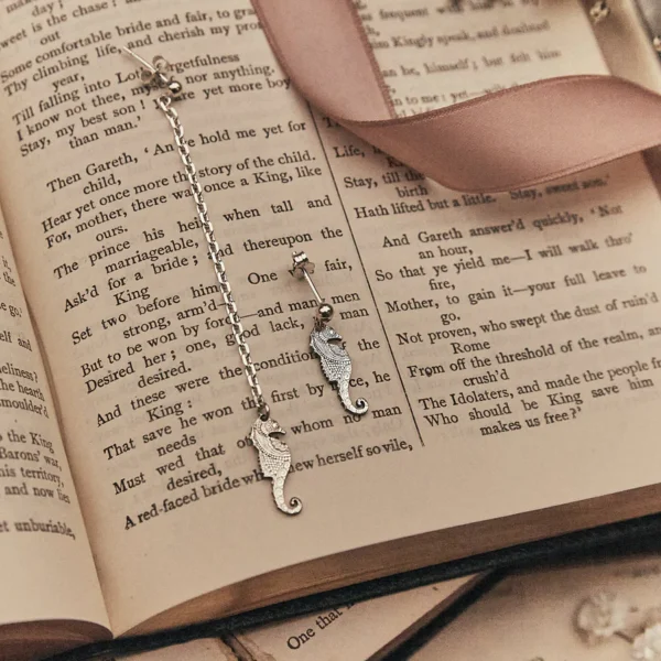 Seahorse Short Drop Earrings - Image 2