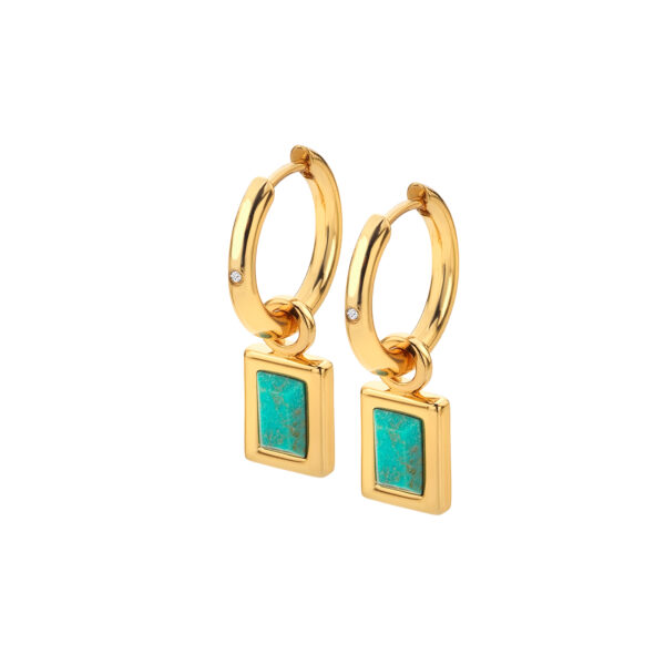 HDXGEM Rectangle Earrings - Turquoise