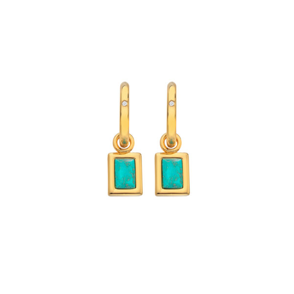 HDXGEM Rectangle Earrings - Turquoise - Image 3
