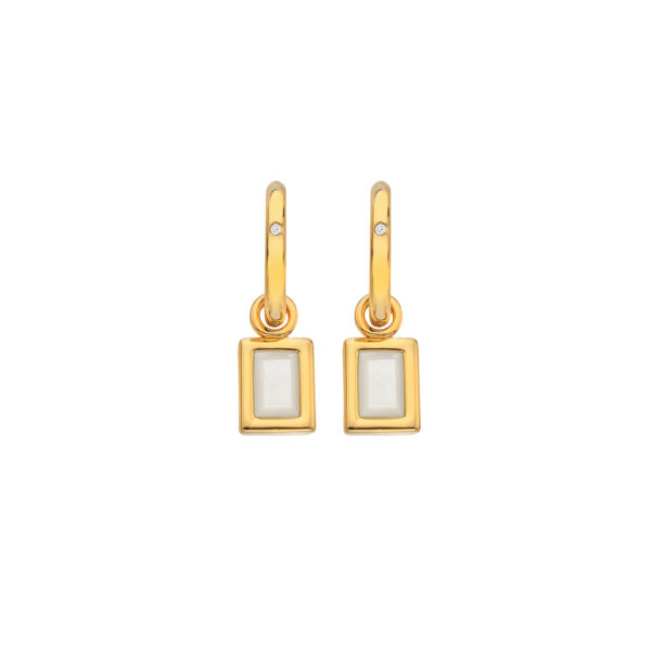 HDXGEM Rectangle Earrings - Mother of Pearl - Image 3