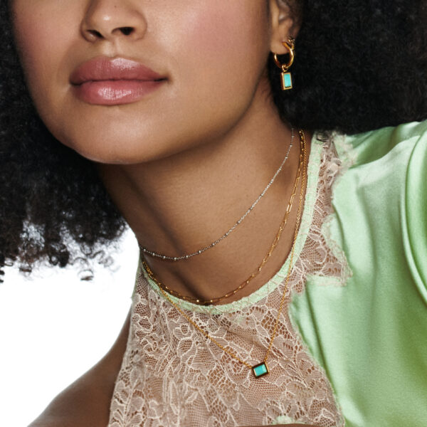 HDXGEM Rectangle Necklace - Turquoise - Image 2