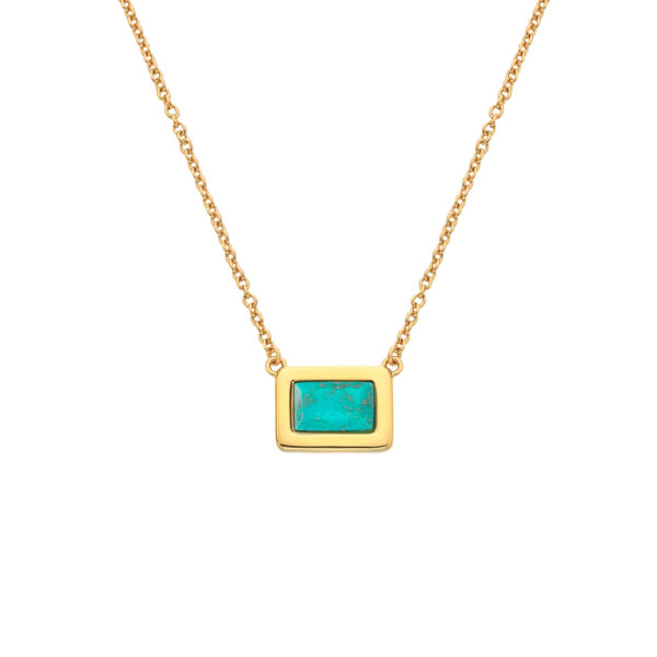 HDXGEM Rectangle Necklace - Turquoise - Image 3