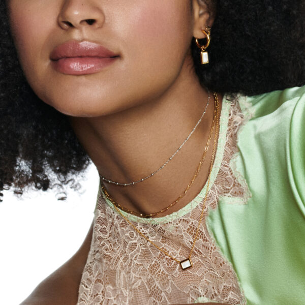 HDXGEM Rectangle Necklace - Mother of Pearl - Image 2