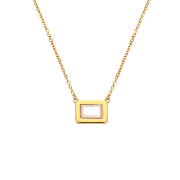 HDXGEM Rectangle Necklace - Mother of Pearl - Image 3